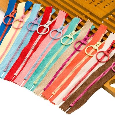 5PCS 15/20/25/30/35cm 3# Closed End Resin Zippers Pull Ring Zip Slider Head for Sewing Bags Wallet Purse Cloth Accessories Craft Door Hardware Locks F