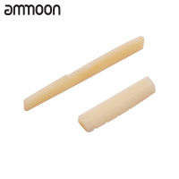 [okoogee]【Best rated】Guitar Saddle and Nut Real Bone Material 2PCS for 6 Strings Acoustic Guitar