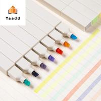 TAADD อุปกรณ์สำนักงานวารสารการวาดภาพปากกาแท่งสี Morandi ปากการะบายสี Set Pulpen หมึกสีปากกาเน้นข้อความปลายแปรงขนนุ่ม