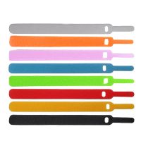 10Pcs Adhesive Fastener Tape Cable Ties Releasable Cable Winder Harness Finishing Fixed Cable Ties Straps Home Cable Organizer Cable Management