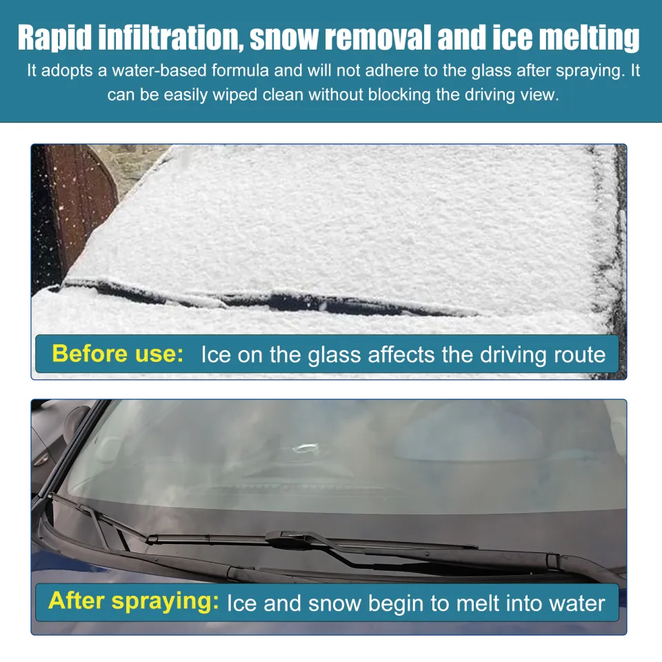 Rayhong Car De-icing Agent Winter De Icer Windshield Spray Deicing  Defroster Ice Remover Spray Fast Thawing And Antifreeze Frost Scrubber Snow  Spray Window Anti Icing Defrosting No Damage To Car Paint Quick