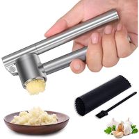 ETX304 Stainless Steel Garlic Press Tools Detachable Peeling Garlic Grinding Slicer Chopper Set Cooking Gadgets Kitchen Accessories