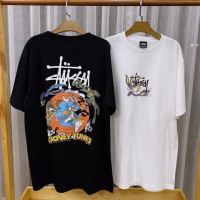 เสื้อยืดแขนสั้น Stussy ลูนี่ตูน ผ้าหนานุ่ม ไม่หดไม่ย้วย เสื้อยืดแขนสั้นสำหรับผู้ชายและผู้หญิง