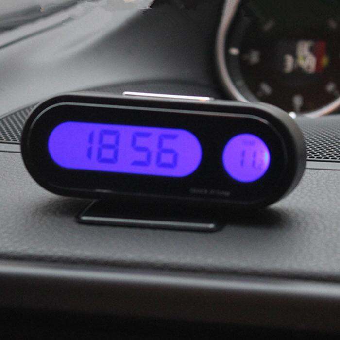 Auto Dashboard Portable 2 in 1 Car Digital LCD Clock Temperature