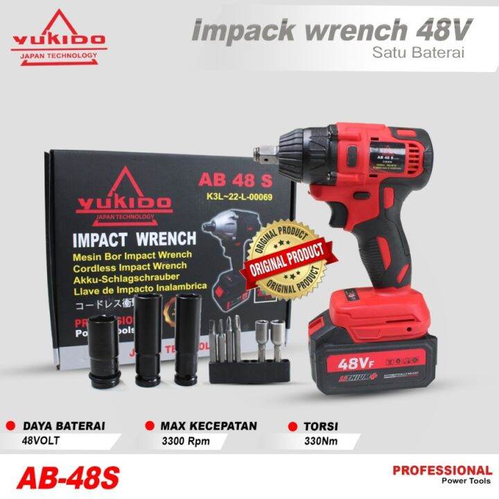 Cordless Impact Wrench Brushless,Mesin Bor Baterai impact jld tool 48v