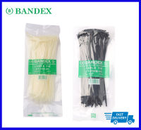 Bandex เคเบิ้ลไทร์อย่างดี 10 นิ้ว,12 นิ้ว,15 นิ้ว มี 2 สี-สีขาว,สีดำ (100เส้น/แพค)