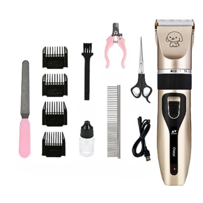 12Pcs Dog Clippers Electric Pets Hair Trimmers Shaver Shears USB Rechargeable Cordless Grooming Kit Cats (Gold）