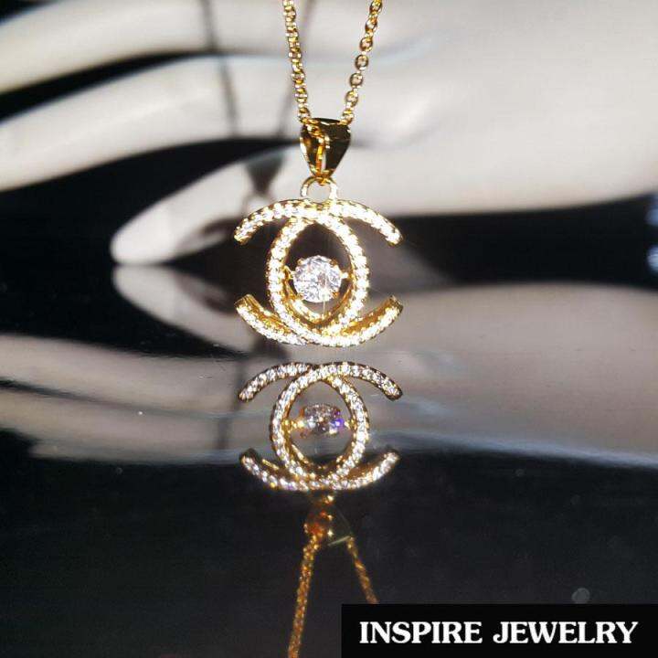 inspire-jewelry-จี้เพชรcz-พร้อมสร้อยคอ-งานแฟชั่นอินเทรนสุดๆ-มีเพชรดุ๊กดิ๊กเม็ดกลาง-เพชรน้ำงาม-เล่นไฟสุดๆ-ฝังหนามเตย-งานจิวเวลลี่-ใส่กับเสื้อผ้าไทย-ชุดไทย-ผ้าสไบ-หรือใส่ประดับ-ผ้าซิ่น-ผ้าถุง-ผ้าไหม-ตาม