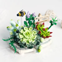 LOZ 1660 Eternal Flower Succulents Pot Plant Fly Bee Animal 3D Model DIY Mini Blocks Bricks Building Toy for Children no Box