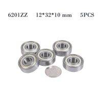 5PCS ABEC-5 6201ZZ 6201Z 6201-2Z 6201 ZZ 12x32x10 mm Metal seal High quality deep groove ball bearing 12x32x10mm