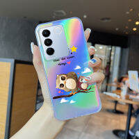 Casing Ponsel เคส Vivo V27E V27 5G V27 Pro 5G เคสลายการ์ตูนสัตว์สีสันสดใสบัตรเลเซอร์ในตัว