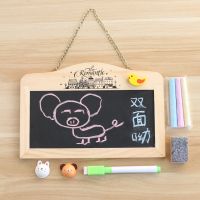 Coffee Shop Wooden Small Blackboard Home Message Board Childrens Creative Magnetic Double Side Hanging Small Blackboard