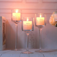 3PCS Set Crystal Candle Holder Glass Candles Candleholder Wedding Ideas Romantic Home Bar Party Decoration Ornaments Candlestick