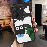 เคส PMP สำหรับ Vivo Y36 Vivo Y36 5G ผิวสัมผัสเพรียวบาง Shaun The Sheep Cartoon Shaun เคสหลังหนังซิลิโคนนิ่ม PU ปกหนังเคสโทรศัพท์