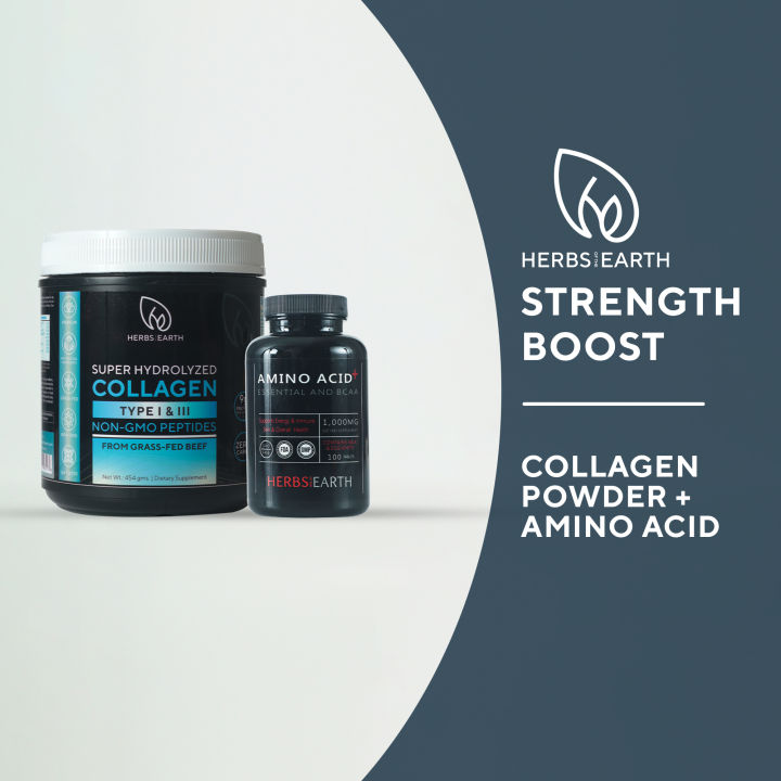 Strength Boost - COLLAGEN POWDER TYPE I & III 3000mg Super Hydrolyzed ...