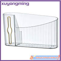 Xuyongming Luxe กล่องพลาสติกเก็บของในห้องน้ำชั้นกล่องเก็บของถุงใส่ขยะที่ถอดออกได้กล่องพลาสติกบรรจุตกแต่งชั้นวางของในครัวในบ้าน