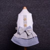 Cat clothes, dog clothes, Teddy, cats, skirts, clothes, spring and summer wear, British button skirt.