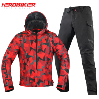 HEROBIKER Motorcycle Jacket With Protection Motocross Riding Hood Gear Reflective Men Jacket Cold-proof Windproof Racing Jacket