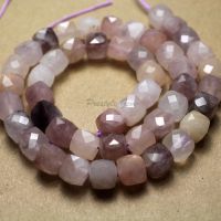 Meihan Natural 8 mm Lavender stone Faceted Cube loose beads for jewelry making design gift DIY