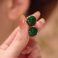 Green Acacia Beans A Pair of Earrings for Women 2022 New Fashion Style Versatile Small Design Earrings ZJ84