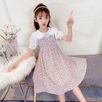 【Ladies shop】 GirlsDressDress WesternDoll CollarFloralChildren 39; SBaby Girl Elastic Cuffs