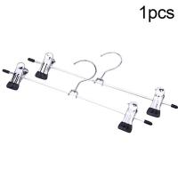 28.5*10cm Stainless Steel Nano-dipped Iron Trousers Retractable Rack Clothes Hanging Clip Hanger Non-slip Clip Type Trousers Distance A7B5