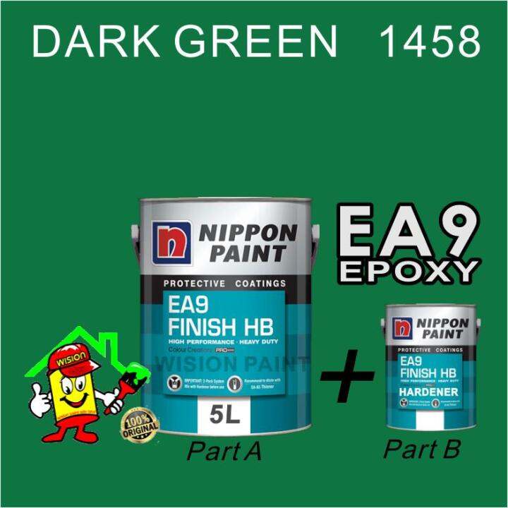 DARK GREEN 1458 ( 5L ) NIPPON EA9 FINISH HB / NIPPON PAINT PROTECTIVE