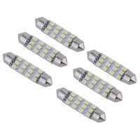 หลอดไฟ LED ELEC ไฟส่องแผนที่โดมสีขาวขนาด42มม. ไฟเก๋งรถยนต์แบบ12SMD 3528