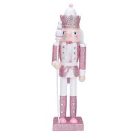 [Toy City] 1Pc Nutcracker Doll Soldier Toy Children 39; S Christmas Gift Holiday Decoration Pendant Glittering Powder Ornament