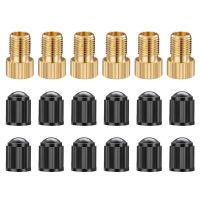 6PCS Presta Valve Adaptors, Convert Presta to Schrader Adapter for Bike, Inflate Tire Using Standard Pump