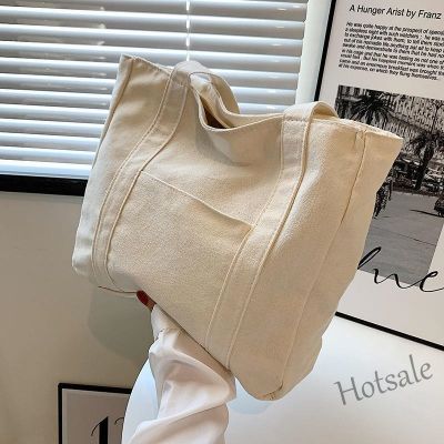 【hot sale】○㍿∈ C16 Korean Canvas Tote Bag Women Handle Bag Simple Female Shoulder Bag Large Capacity Messenger Bag Shopping Bag with Zipper