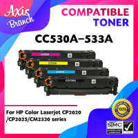 AXIS BRANCH หมึกเทียบเท่า CC530A/CC531A/CC532A/CC533A BKCMY สำหรับ HP Printer CP2025/CM2320/CM2320fxi/CM2320n