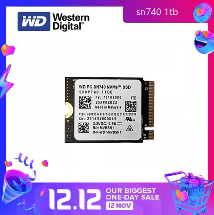 NEW WD 2TB M.2 2230 SSD NVMe PCIe4x4 PC SN740 For Microsoft Surface Pro X 9
