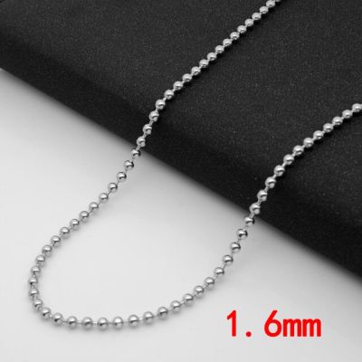 JDY6H 1.6mm-5mm Link Chain Necklaces For Men Stainless Steel Balls Collar Choker Necklaces DIY Long Hip Hop Male Jewelry Wholesale