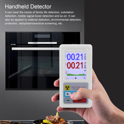 เครื่องตรวจจับนิวเคลียร์ Dosimeter เครื่องตรวจจับเคาน์เตอร์เกเกอร์แบบพกพามีความไวสูงจอแสดงผล Lcd เครื่องตรวจจับแบบชาร์จไฟได้สำหรับการตรวจสอบด้วยรังสีแกมมาและรังสีเอกซ์น้อยกว่า