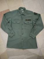 US.ARMY COTTON SHIRT SATEEN USED OG-107 VIETNAM SIZE 15.5"X33"