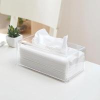 1Pc Transparent Tissue Box Napkin Holder Living Room Home Organizer Paper Dispenser Useful