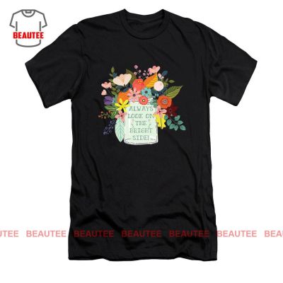 เสื้อยืดคอกลมทุกแบบเสื้อยืด พิมพ์ลาย Always Look On The Bright SideS-4XL  EDL4