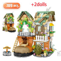 704Pcs Mini City Forest Giant Shoe House Building Blocks Friends Wolfish House Figures Bricks Educate Toys For Children Gifts