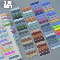 200 Sheets Transparent Posted it Notepad Notes Tabs Bookmarks for Books Kawaii Stationery Office School