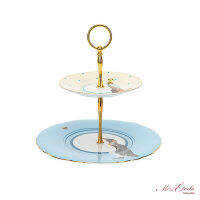 PHILOS, ชั้นวางขนมน่ารัก ลายนก เซรามิคโบนไชน่า นำเข้าจากจากอังกฤษ CS18001, YVONNE ELLEN 2 TIER CAKE STAND