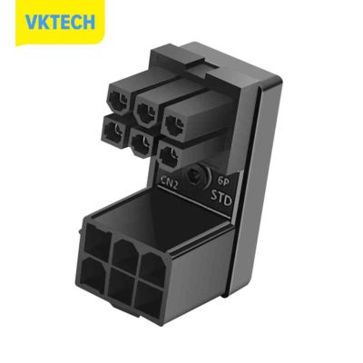 Vktech ATX 8Pin 6Pin ตัวเมียไปจนถึง6Pin 8Pin ตัวผู้180องศาสำหรับเดสก์ท็อป GPU