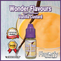 Wonder Flavours Vanilla Custard SC - กลิ่นคัสตาร์ดวนิลลา (เข้มข้น) - กลิ่นผสมอาหาร - ผ่านการรับรองจาก อย. ประเทศไทย บรรจุและขายโดย Flavorfy กลิ่นผสมอาหารอเนกประสงค์ เหมาะสำหรับ ลูกอม, กัมมี่, น้ำผลไม้, เบเกอรี่, ไอศครีม, ของเหลวอื่่นๆ