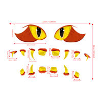 [COD] ฮาโลวีนสติกเกอร์รถ 20 ผ้าไหมความหนาด้วยพลาสติกสยองขวัญมอนสเตอร์ปีศาจเขี้ยวฮาโลวีนสติกเกอร์ประตู