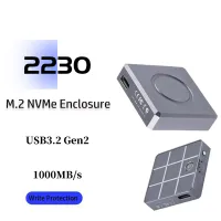 ตู้ SSD 2230 Nvme เคส M.2อลูมิเนียม Pcie USB3.2 10Gbps แบบพกพากล่อง2230ภายนอกรองรับการป้องกันการตัดแต่ง UASP