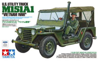 Tamiya 35334 135ขนาดสหรัฐอเมริกายูทิลิตี้รถบรรทุก M151A1 "Vietanm สงคราม" รูปแบบการชุมนุมอาคารชุดงานอดิเรกของเล่นพลาสติกสำหรับผู้ใหญ่ DIY