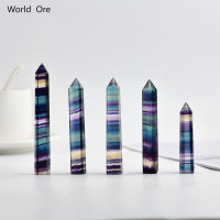 Natural Stone Mineral Colorful Fluorite Energy Pillar Home Decoration Wicca