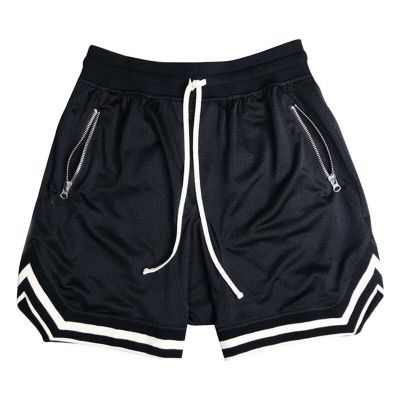 Men Sport Shorts Running Fitness Fast-Drying Short Workout Sportwear Shorts Mesh Athletic Performance Gym Shorts with Pockets