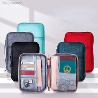 ❡┇№ Wallet Family Passport Holder Travel Document Storage Organizer Portable Waterproof Document Bag Cardholder Storage Accessories