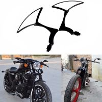 [HOT IUXKLKXLWSGH 551] กระจกมองหลังใบมีดสีดำสำหรับรถจักรยานยนต์ Harley Cruiser Bobber Chopper New